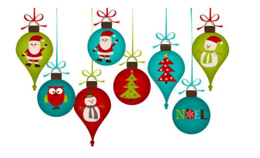 ornaments with holiday decorations